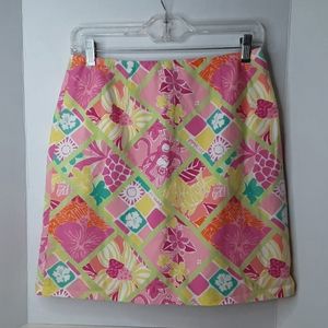 Lily Pulitzer size 6 lined 100% cotton skirt